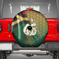 Long Live Vanuatu Independence Day Spare Tire Cover 45th Anniversary Woven Pattern - Polynesian Pride