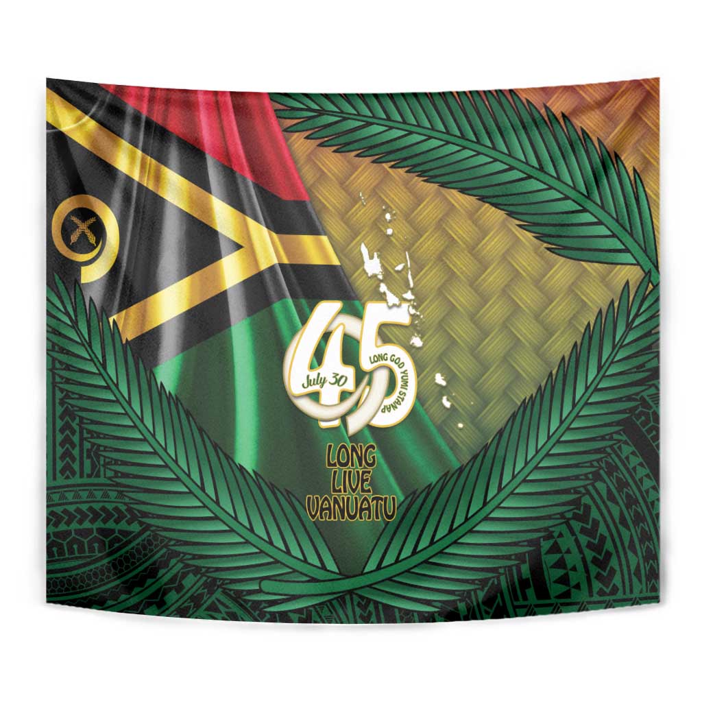 Long Live Vanuatu Independence Day Tapestry 45th Anniversary Woven Pattern - Polynesian Pride
