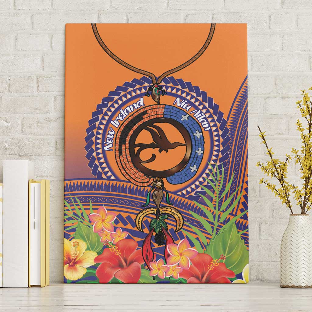 PNG New Ireland Province Canvas Wall Art Niu Ailan Necklace Polynesian Tattoo - Polynesian Pride