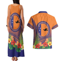 PNG New Ireland Province Couples Matching Tank Maxi Dress and Hawaiian Shirt Niu Ailan Necklace Polynesian Tattoo - Polynesian Pride
