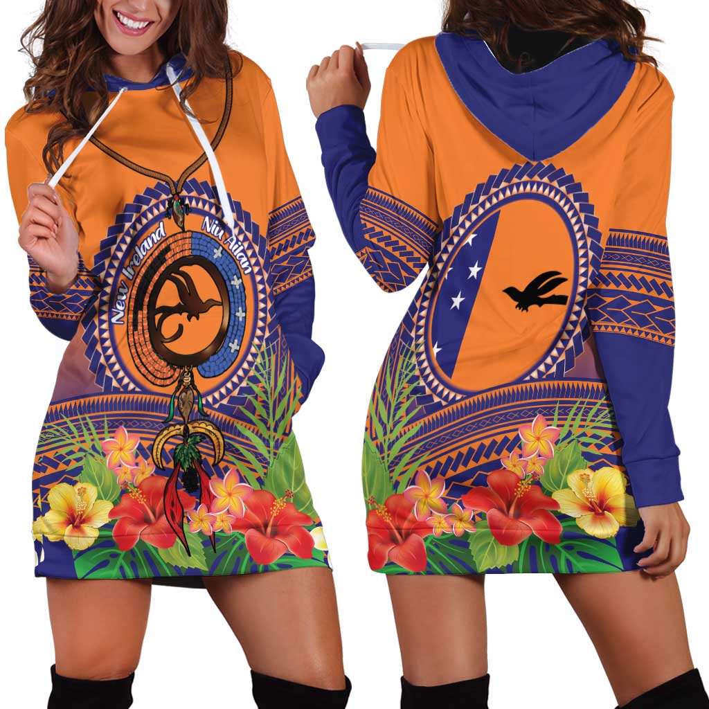 PNG New Ireland Province Hoodie Dress Niu Ailan Necklace Polynesian Tattoo - Polynesian Pride