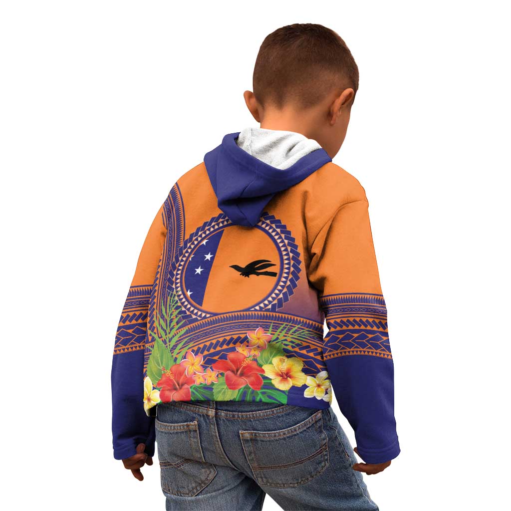 PNG New Ireland Province Kid Hoodie Niu Ailan Necklace Polynesian Tattoo - Polynesian Pride