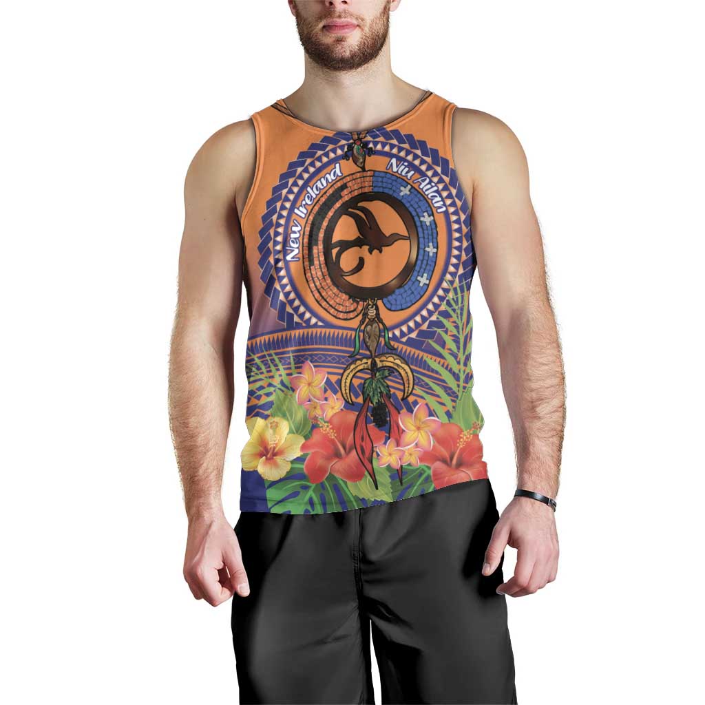 PNG New Ireland Province Men Tank Top Niu Ailan Necklace Polynesian Tattoo - Polynesian Pride