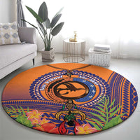 PNG New Ireland Province Round Carpet Niu Ailan Necklace Polynesian Tattoo - Polynesian Pride