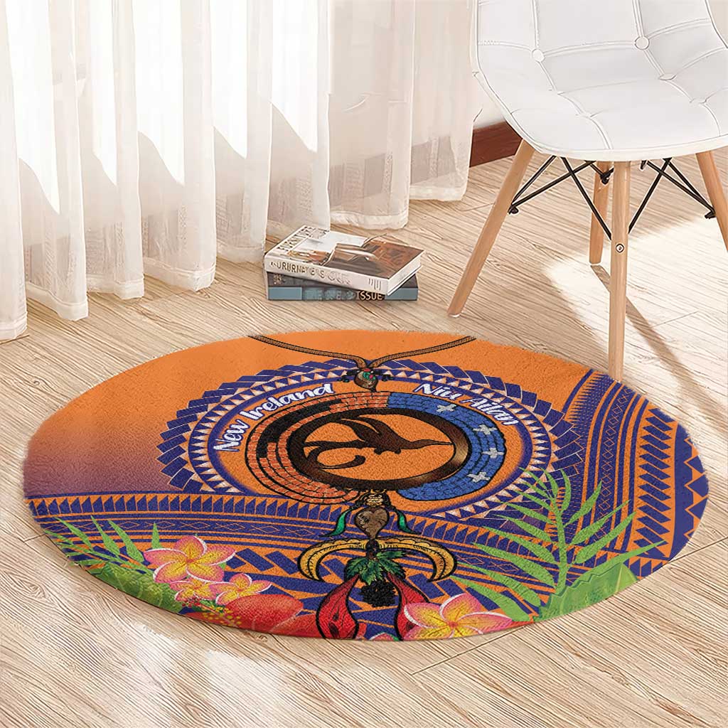 PNG New Ireland Province Round Carpet Niu Ailan Necklace Polynesian Tattoo - Polynesian Pride