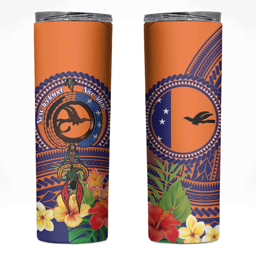 PNG New Ireland Province Skinny Tumbler Niu Ailan Necklace Polynesian Tattoo - Polynesian Pride