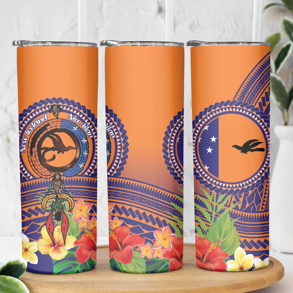 PNG New Ireland Province Skinny Tumbler Niu Ailan Necklace Polynesian Tattoo - Polynesian Pride