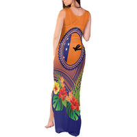 PNG New Ireland Province Tank Maxi Dress Niu Ailan Necklace Polynesian Tattoo - Polynesian Pride