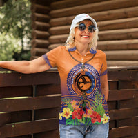 PNG New Ireland Province Women Polo Shirt Niu Ailan Necklace Polynesian Tattoo - Polynesian Pride