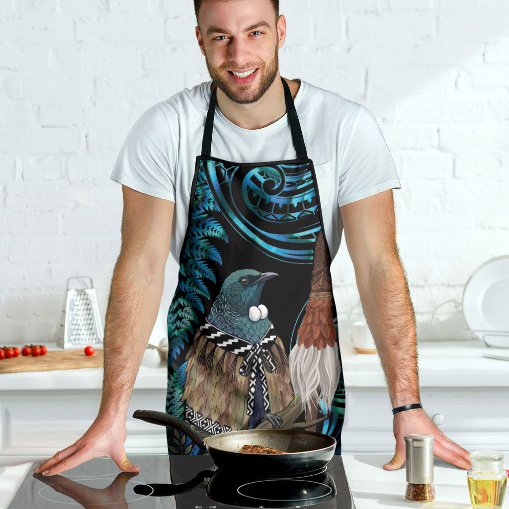 New Zealand Tui Bird Taiaha Apron Maori Weapon Paua Shell Mix Silver Fern LT14 - Polynesian Pride