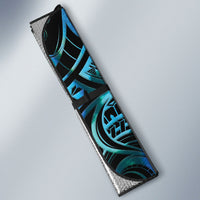 New Zealand Tui Bird Taiaha Auto Sun Shade Maori Weapon Paua Shell Mix Silver Fern LT14 - Polynesian Pride