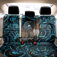New Zealand Tui Bird Taiaha Back Car Seat Cover Maori Weapon Paua Shell Mix Silver Fern LT14 - Polynesian Pride