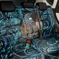 New Zealand Tui Bird Taiaha Back Car Seat Cover Maori Weapon Paua Shell Mix Silver Fern LT14 - Polynesian Pride