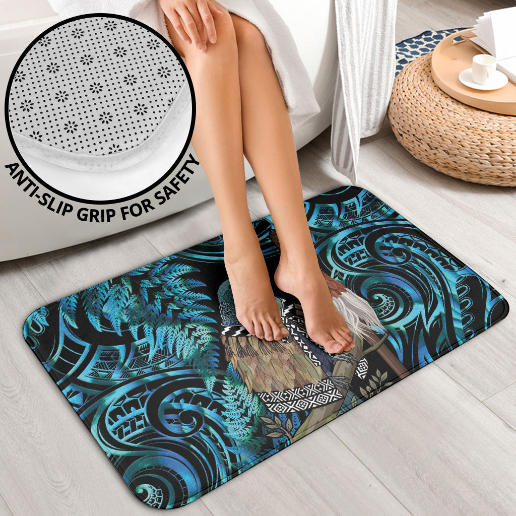 New Zealand Tui Bird Taiaha Bathroom Set Maori Weapon Paua Shell Mix Silver Fern LT14 - Polynesian Pride
