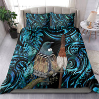 New Zealand Tui Bird Taiaha Bedding Set Maori Weapon Paua Shell Mix Silver Fern LT14 - Polynesian Pride