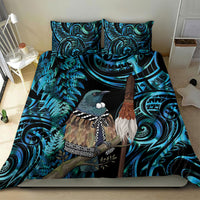 New Zealand Tui Bird Taiaha Bedding Set Maori Weapon Paua Shell Mix Silver Fern LT14 - Polynesian Pride