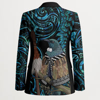 New Zealand Tui Bird Taiaha Blazer Maori Weapon Paua Shell Mix Silver Fern LT14 - Polynesian Pride
