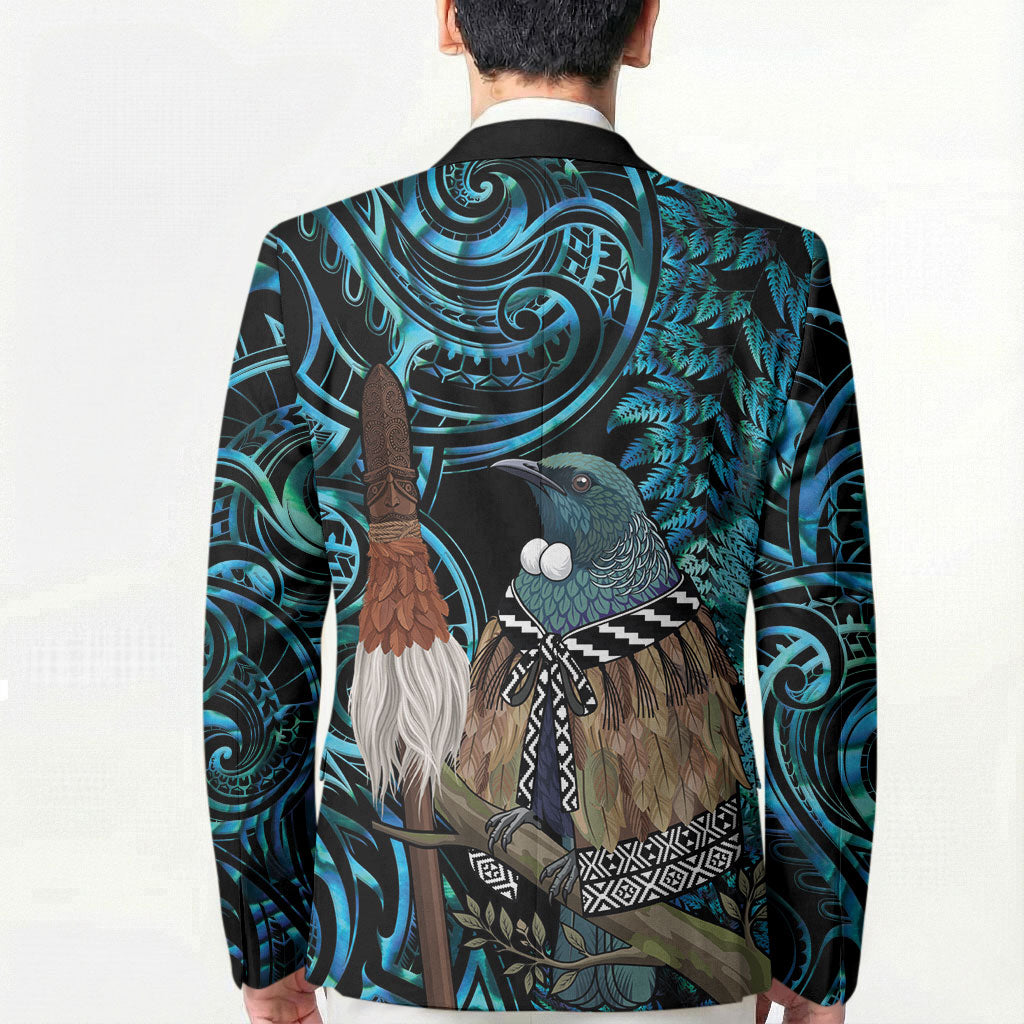 New Zealand Tui Bird Taiaha Blazer Maori Weapon Paua Shell Mix Silver Fern LT14 - Polynesian Pride
