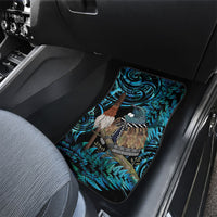 New Zealand Tui Bird Taiaha Car Mats Maori Weapon Paua Shell Mix Silver Fern LT14 - Polynesian Pride