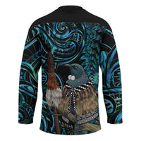 New Zealand Tui Bird Taiaha Hockey Jersey Maori Weapon Paua Shell Mix Silver Fern LT14 - Polynesian Pride