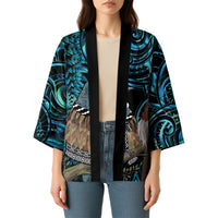 New Zealand Tui Bird Taiaha Kimono Maori Weapon Paua Shell Mix Silver Fern LT14 - Polynesian Pride