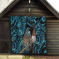 New Zealand Tui Bird Taiaha Quilt Maori Weapon Paua Shell Mix Silver Fern LT14 - Polynesian Pride