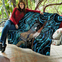 New Zealand Tui Bird Taiaha Quilt Maori Weapon Paua Shell Mix Silver Fern LT14 - Polynesian Pride