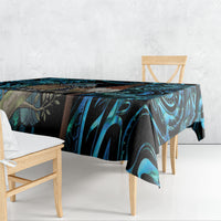 New Zealand Tui Bird Taiaha Tablecloth Maori Weapon Paua Shell Mix Silver Fern LT14 - Polynesian Pride