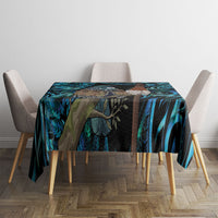 New Zealand Tui Bird Taiaha Tablecloth Maori Weapon Paua Shell Mix Silver Fern LT14 - Polynesian Pride