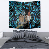 New Zealand Tui Bird Taiaha Tapestry Maori Weapon Paua Shell Mix Silver Fern LT14 - Polynesian Pride