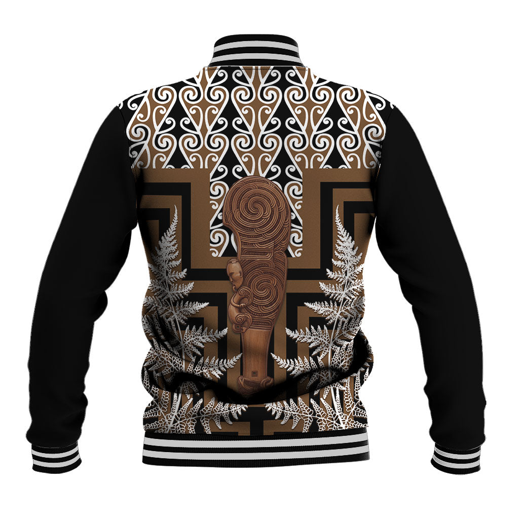 Wahaika New Zealand Baseball Jacket Maori Weapon Kowhaiwhai Fern Poutama Motifs LT14 - Polynesian Pride