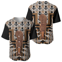 Wahaika New Zealand Baseball Jersey Maori Weapon Kowhaiwhai Fern Poutama Motifs LT14 - Polynesian Pride