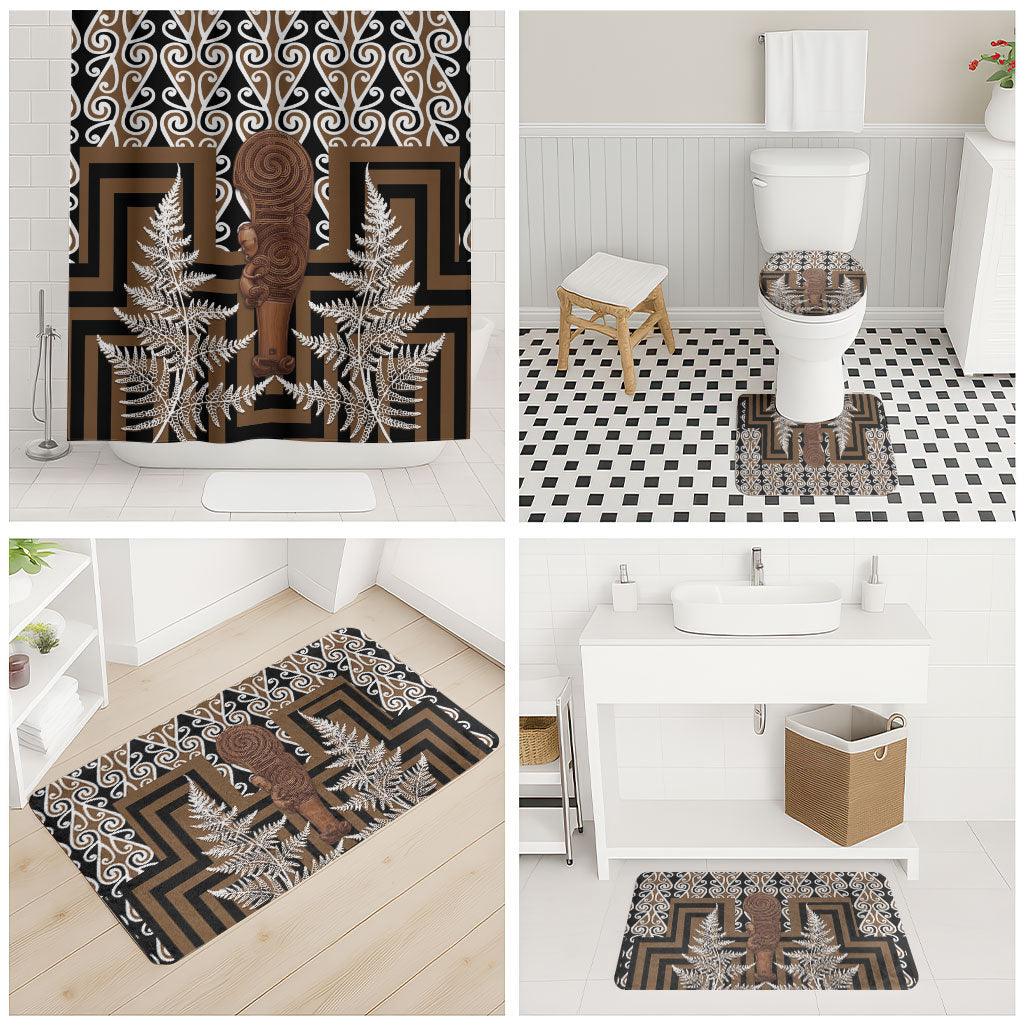 Wahaika New Zealand Bathroom Set Maori Weapon Kowhaiwhai Fern Poutama Motifs LT14 - Polynesian Pride