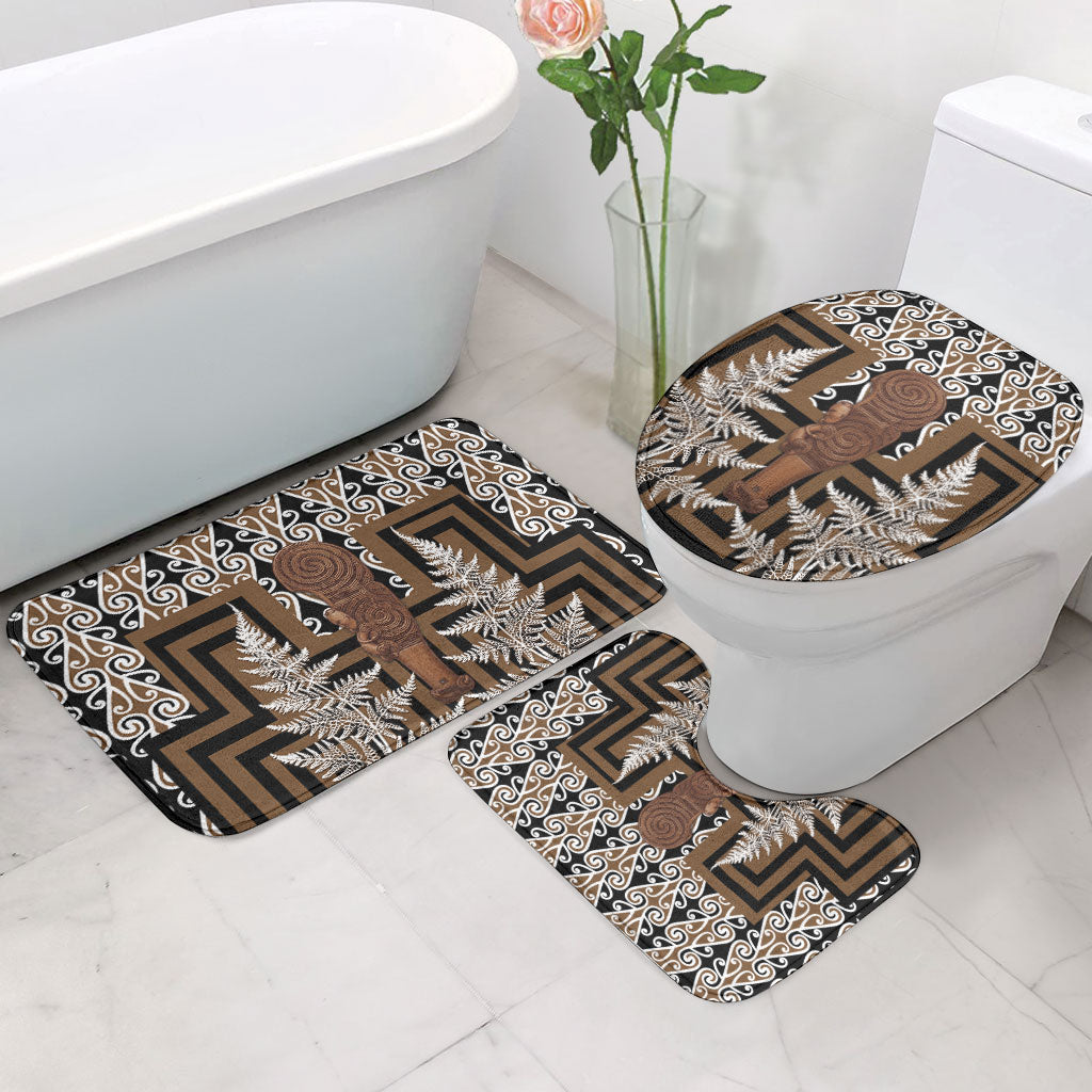 Wahaika New Zealand Bathroom Set Maori Weapon Kowhaiwhai Fern Poutama Motifs LT14 - Polynesian Pride