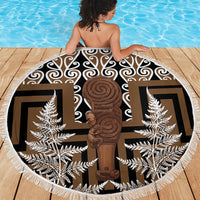 Wahaika New Zealand Beach Blanket Maori Weapon Kowhaiwhai Fern Poutama Motifs LT14 - Polynesian Pride