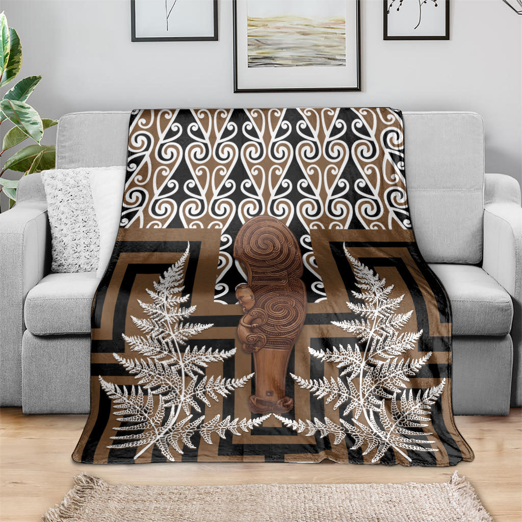 Wahaika New Zealand Blanket Maori Weapon Kowhaiwhai Fern Poutama Motifs LT14 - Polynesian Pride
