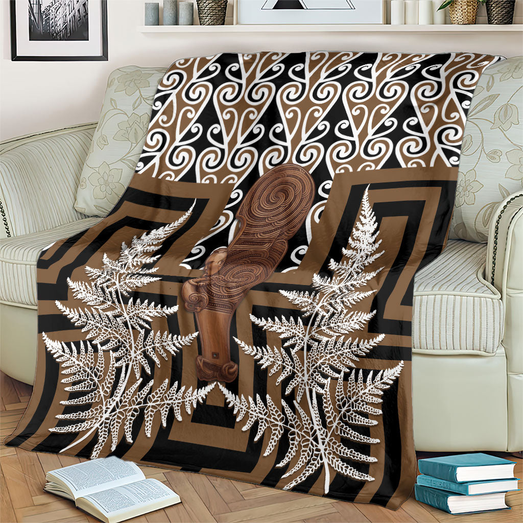 Wahaika New Zealand Blanket Maori Weapon Kowhaiwhai Fern Poutama Motifs LT14 - Polynesian Pride