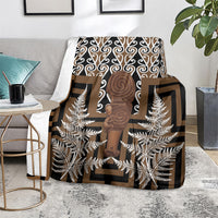 Wahaika New Zealand Blanket Maori Weapon Kowhaiwhai Fern Poutama Motifs LT14 - Polynesian Pride
