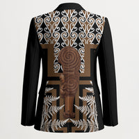 Wahaika New Zealand Blazer Maori Weapon Kowhaiwhai Fern Poutama Motifs LT14 - Polynesian Pride