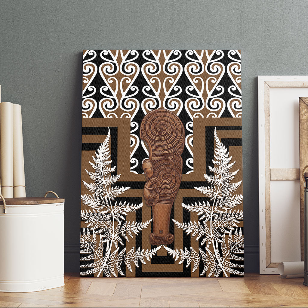 Wahaika New Zealand Canvas Wall Art Maori Weapon Kowhaiwhai Fern Poutama Motifs LT14 - Polynesian Pride