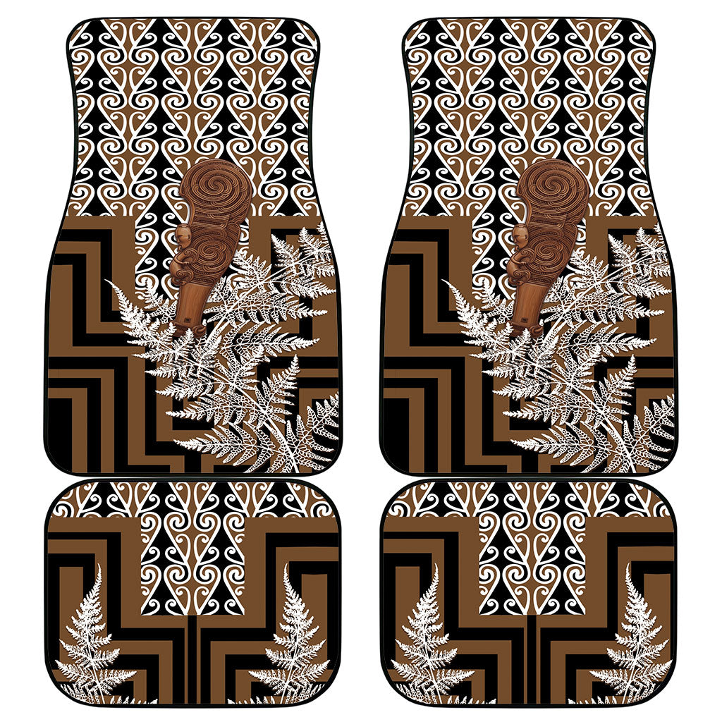 Wahaika New Zealand Car Mats Maori Weapon Kowhaiwhai Fern Poutama Motifs LT14 - Polynesian Pride