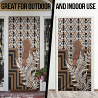 Wahaika New Zealand Door Cover Maori Weapon Kowhaiwhai Fern Poutama Motifs LT14 - Polynesian Pride