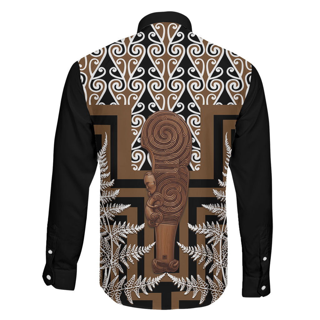 Wahaika New Zealand Family Matching Mermaid Dress and Hawaiian Shirt Maori Weapon Kowhaiwhai Fern Poutama Motifs LT14 - Polynesian Pride