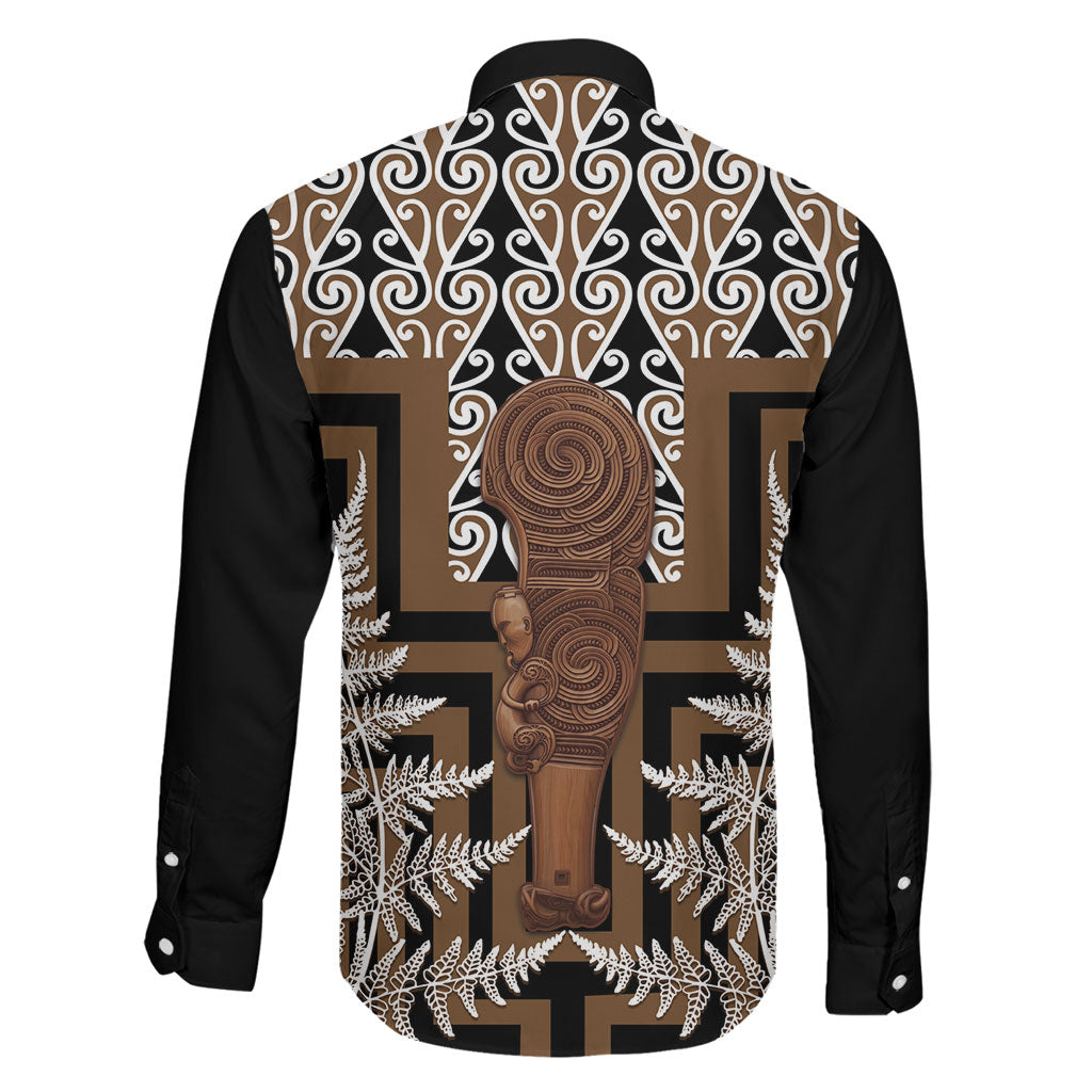 Wahaika New Zealand Family Matching Off Shoulder Short Dress and Hawaiian Shirt Maori Weapon Kowhaiwhai Fern Poutama Motifs LT14 - Polynesian Pride