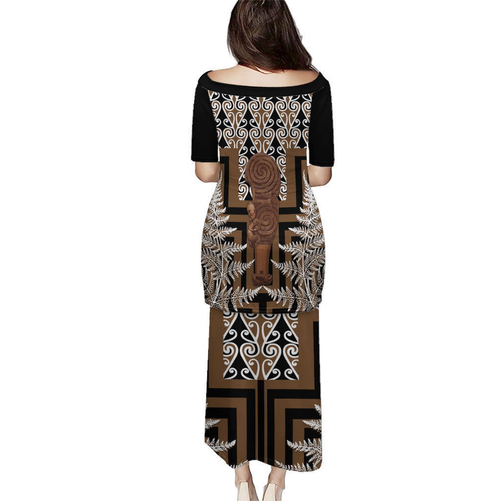 Wahaika New Zealand Family Matching Puletasi and Hawaiian Shirt Maori Weapon Kowhaiwhai Fern Poutama Motifs LT14 - Polynesian Pride
