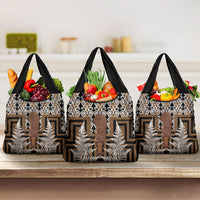 Wahaika New Zealand Grocery Bag Maori Weapon Kowhaiwhai Fern Poutama Motifs LT14 3-pack One Size Brown - Polynesian Pride