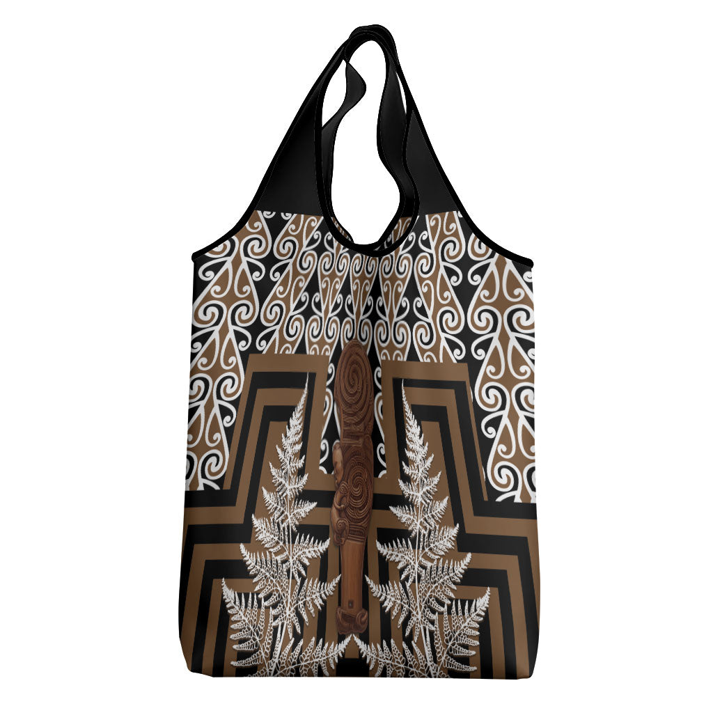Wahaika New Zealand Grocery Bag Maori Weapon Kowhaiwhai Fern Poutama Motifs LT14 - Polynesian Pride