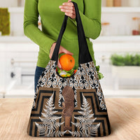 Wahaika New Zealand Grocery Bag Maori Weapon Kowhaiwhai Fern Poutama Motifs LT14 - Polynesian Pride