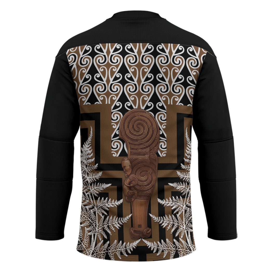 Wahaika New Zealand Hockey Jersey Maori Weapon Kowhaiwhai Fern Poutama Motifs LT14 - Polynesian Pride