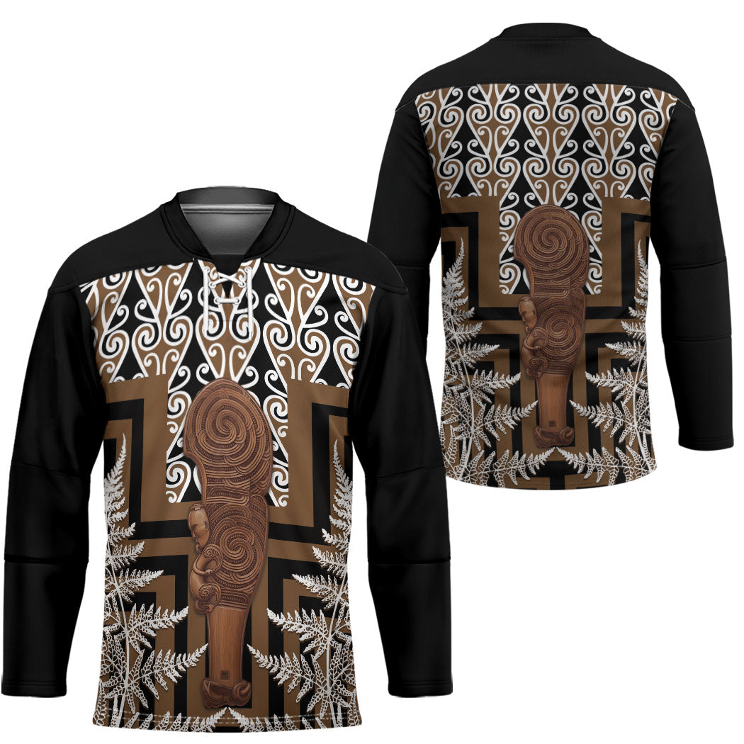 Wahaika New Zealand Hockey Jersey Maori Weapon Kowhaiwhai Fern Poutama Motifs LT14 - Polynesian Pride